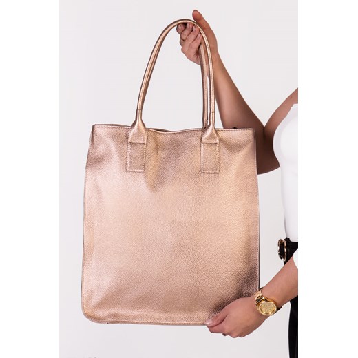 Shopper bag ARTURO VICCI matowa na ramię elegancka duża 