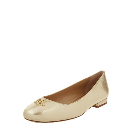 Baleriny skórzane w kolorze złota model ‘Gisselle’ Ralph Lauren  40 Peek&Cloppenburg 