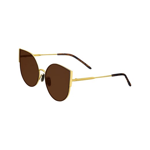 Damskie okulary przeciwsłoneczne "Logan" w kolorze brązowo-złotym