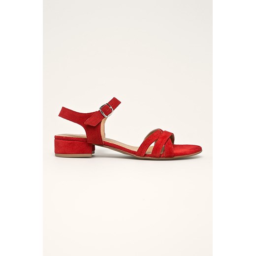 Czerwone sandały damskie Tamaris casual 