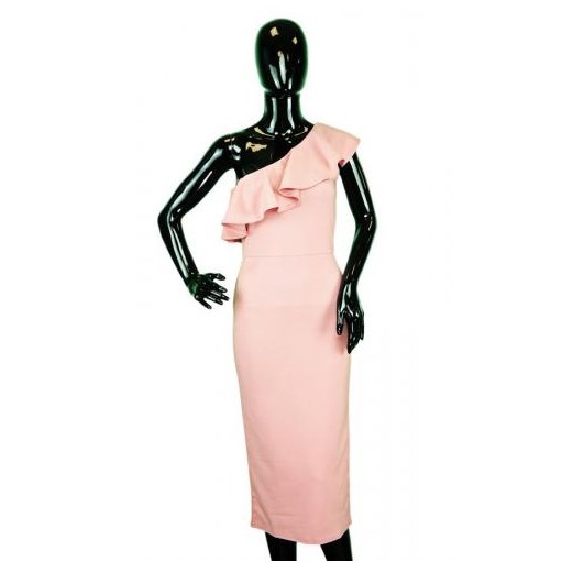 Różowa sukienka jedno ramię  Missguided 36 wyprzedaż SUPELO 
