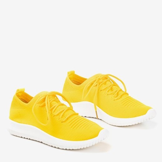 Żółte sportowe buty damskie Noven - Obuwie  Royalfashion.pl 38 