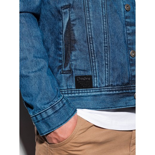 Kurtka męska jeansowa C441 - jeans  Ombre S 