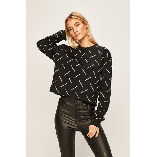 Bluza damska Calvin Klein bawełniana czarna w abstrakcyjne wzory 