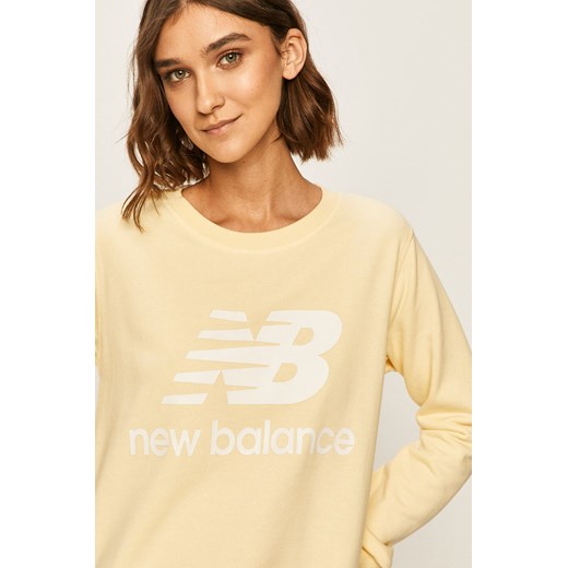Bluza damska żółta New Balance krótka 