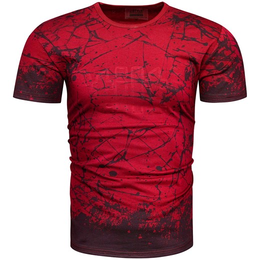 T-shirt męski czerwony Recea
