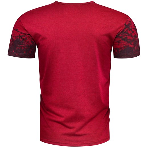 T-shirt męski czerwony Recea