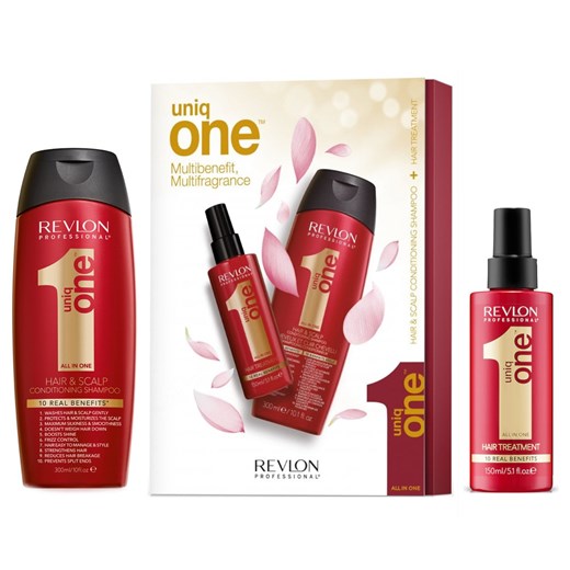 Revlon Uniq One | Zestaw odżywczy do włosów: szampon 300ml + kuracja 150ml