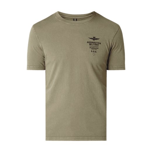 T-shirt z wyhaftowanym logo  Aeronautica Militare M Peek&Cloppenburg 