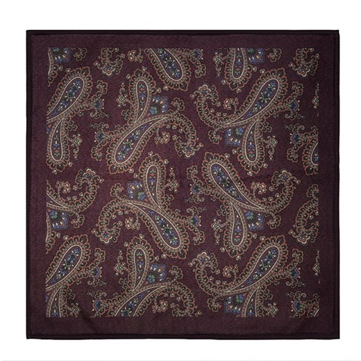 Poszetka bordowa paisley EM 58 Em Men`s Accessories   wyprzedaż EM Men's Accessories 