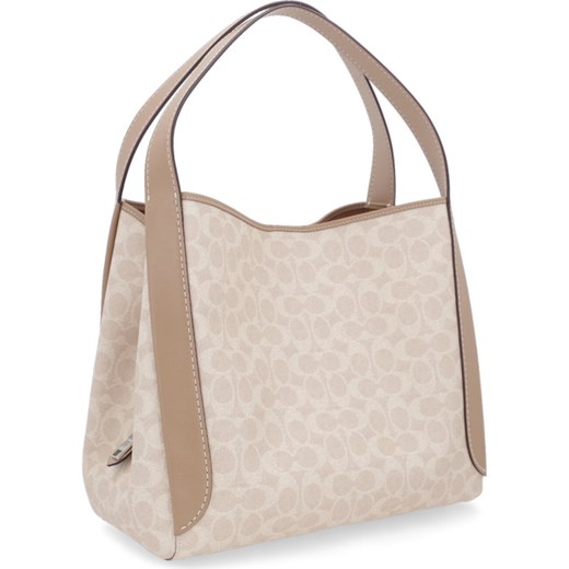 Shopper bag Coach matowa skórzana duża młodzieżowa bez dodatków 