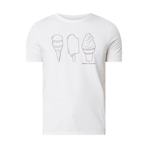T-shirt męski Armani Exchange bawełniany biały 