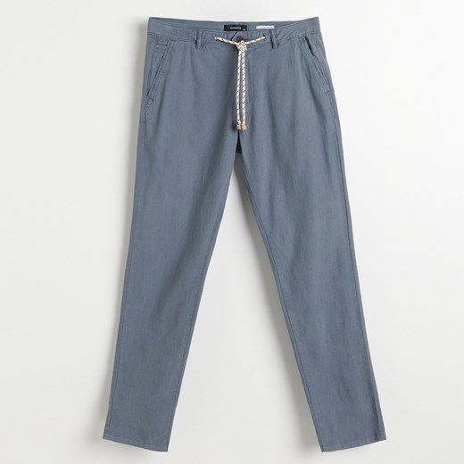 Reserved - Spodnie z organicznego lnu i bawełny - Niebieski  Reserved 34 