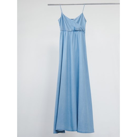 Reserved - Długa denimowa sukienka - Niebieski Reserved  42 