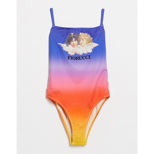 Fiorucci – Kolorowy strój kąpielowy z aniołkami-Wielokolorowy  Fiorucci L Asos Poland