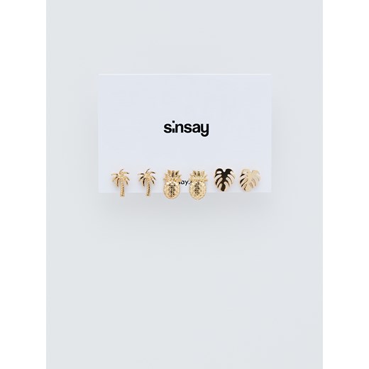 Sinsay - Zestaw kolczyków - Wielobarwny  Sinsay One Size 