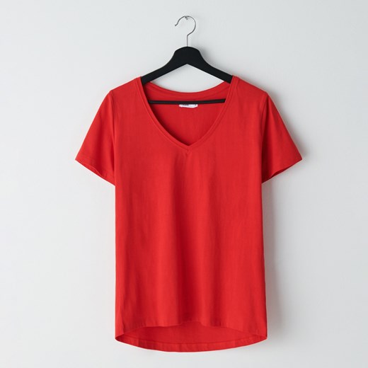 Cropp - Gładka koszulka oversize - Czerwony Cropp  M 
