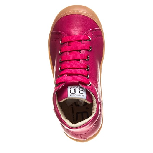 Skórzane buty w kolorze różowym do nauki chodzenia