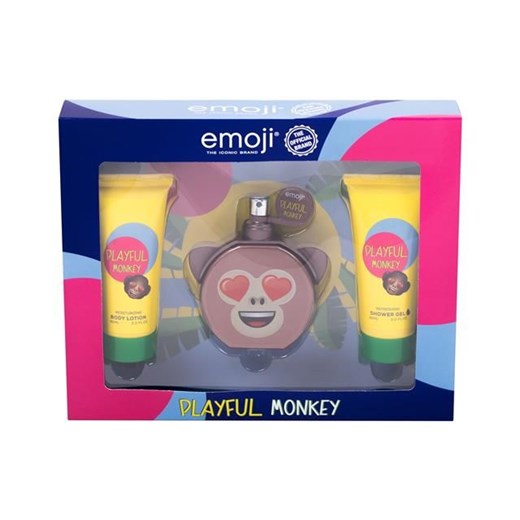 Emoji Playful Monkey Woda perfumowana 50 ml + żel pod prysznic 60 ml + mleczko do ciała 60 ml