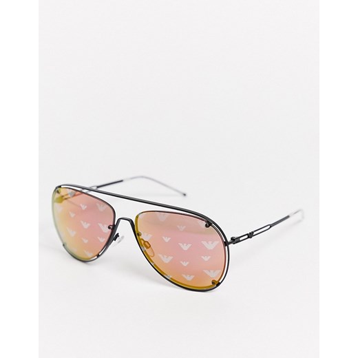 Emporio Armani 0EA2073 – Okulary przeciwsłoneczne typu aviator-Złoty  Emporio Armani No Size okazja Asos Poland 