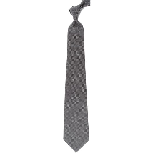 Szary krawat Giorgio Armani 