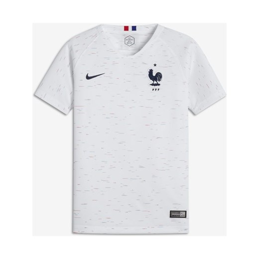 Koszulka piłkarska dla dużych dzieci 2018 FFF Stadium Away - Biel Nike XS okazja Nike poland