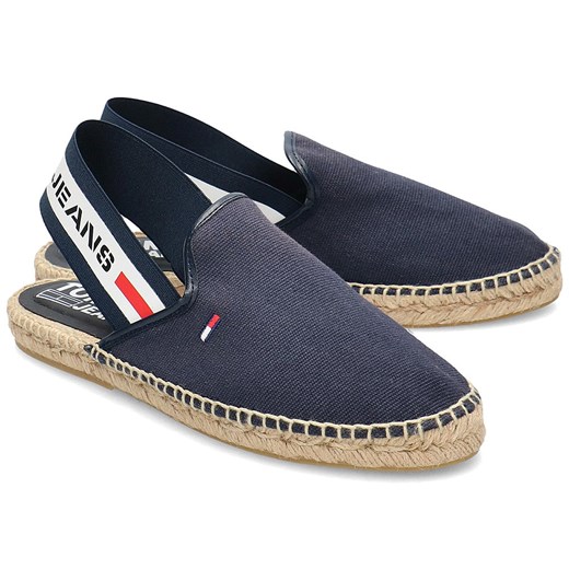 Espadryle damskie Tommy Jeans bez wzorów z tkaniny bez zapięcia 