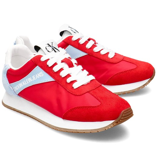 Calvin Klein Jeans Jill Low Top Lace Up - Sneakersy Damskie - R8527 RED  Calvin Klein 40 MIVO