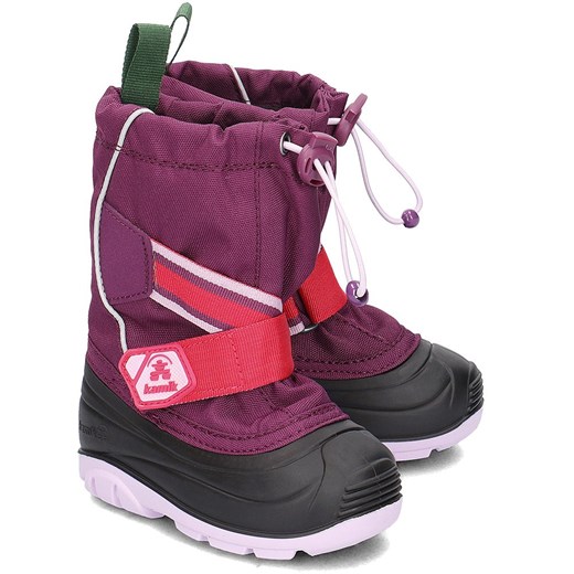 Buty zimowe dziecięce różowe Kamik na rzepy 