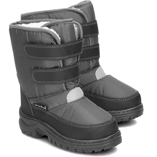 Buty zimowe dziecięce Playshoes czarne z nylonu na rzepy 