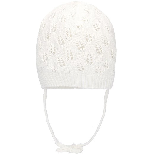 Reima czapka dziecięca z bawełny biała w abstrakcyjnym wzorze 