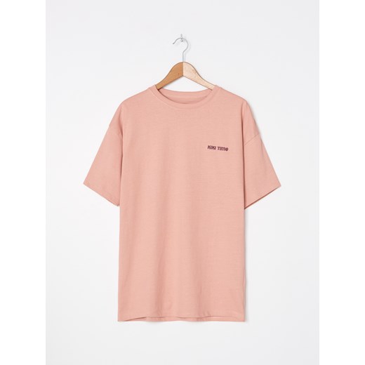 House - T-shirt z haftem - Różowy  House XL 