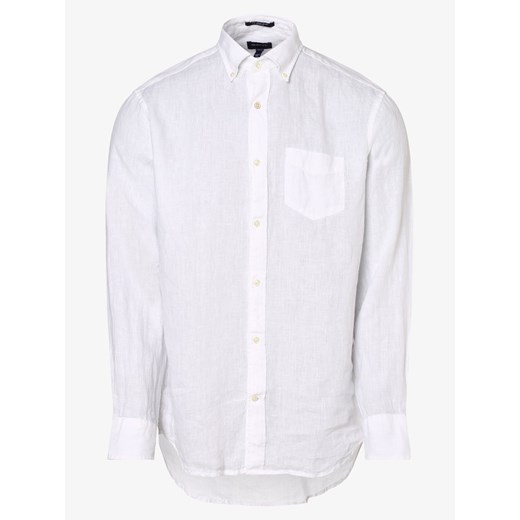Gant - Męska koszula lniana, biały  Gant L vangraaf