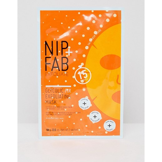 NIP+FAB Exfoliate Glycolic Fix Złuszczająca maseczka z mikrofibry-Brak koloru Nip + Fab  No Size Asos Poland
