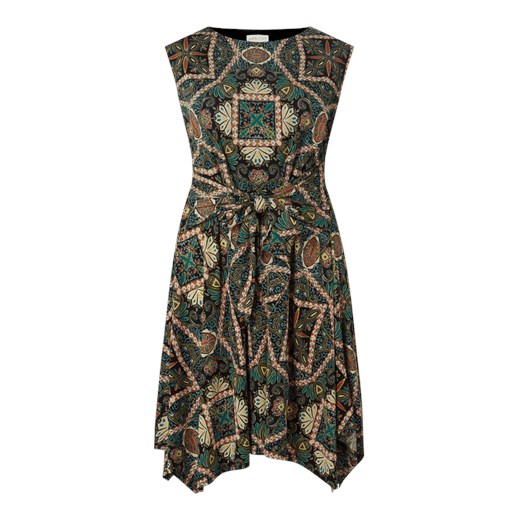 Sukienka mini PLUS SIZE ze wzorem na całej powierzchni  Apricot + XXL Peek&Cloppenburg 