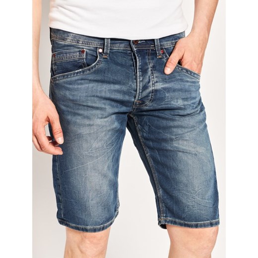 Pepe Jeans Szorty jeansowe Track Short PM800487 Granatowy Regular Fit