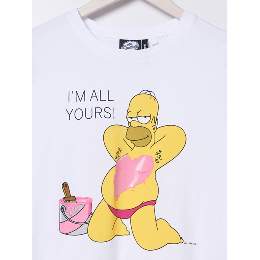 Sinsay - Koszulka The Simpsons - Biały Sinsay  M 