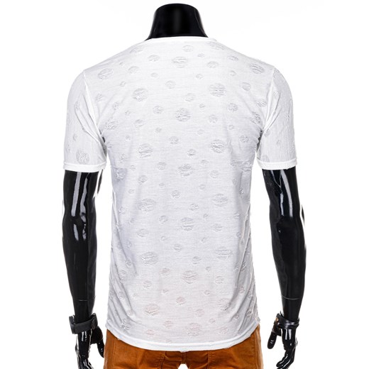 T-shirt męski z nadrukiem 1258S - biały  Edoti.com XXL 