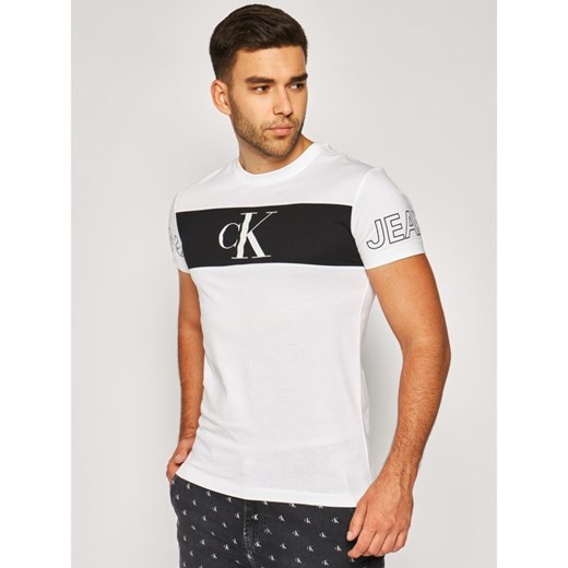 Wielokolorowy t-shirt męski Calvin Klein z krótkim rękawem 