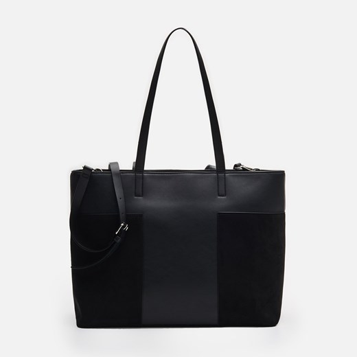 Shopper bag Cropp czarna duża elegancka 