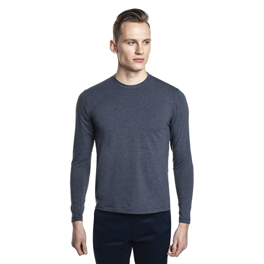 BLUZA CINISI Z OKRĄGŁYM DEKOLTEM GRANAT ze sklepu Recman w kategorii Bluzy męskie - zdjęcie 86312999