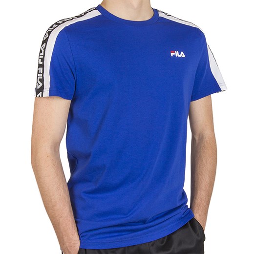 T-shirt męski Fila sportowy granatowy z krótkim rękawem 