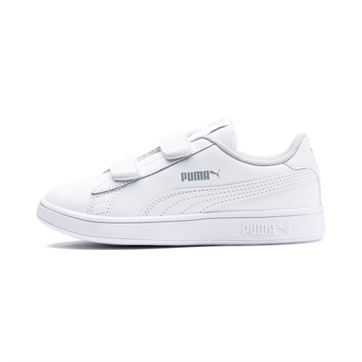 Buty sportowe dziecięce Puma ze skóry białe 