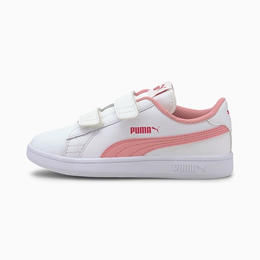 Białe buty sportowe dziecięce Puma na rzepy 