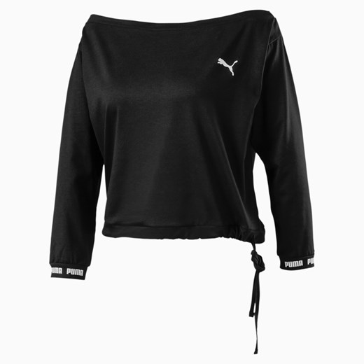 Puma bluza sportowa czarna z bawełny 