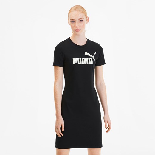 Czarna sukienka Puma sportowa casual na co dzień mini 