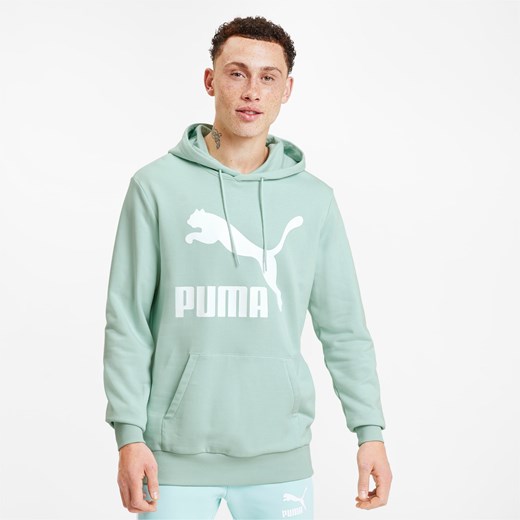 Zielona bluza męska Puma z napisem 