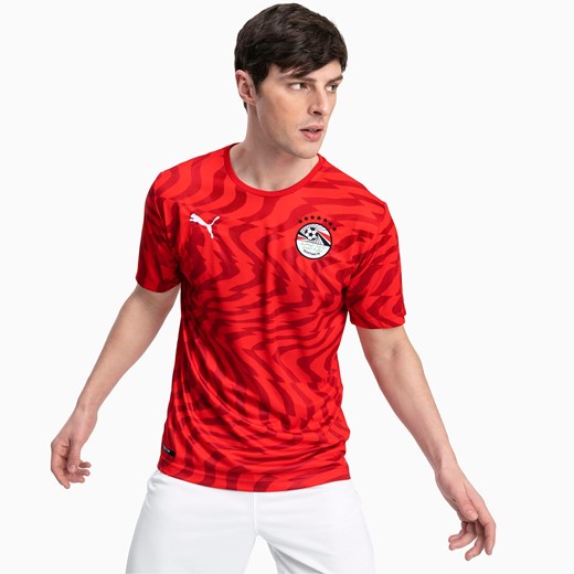 T-shirt męski Puma czerwony z krótkimi rękawami 