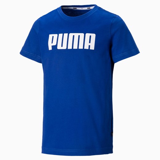 T-shirt chłopięce Puma niebieski z bawełny 
