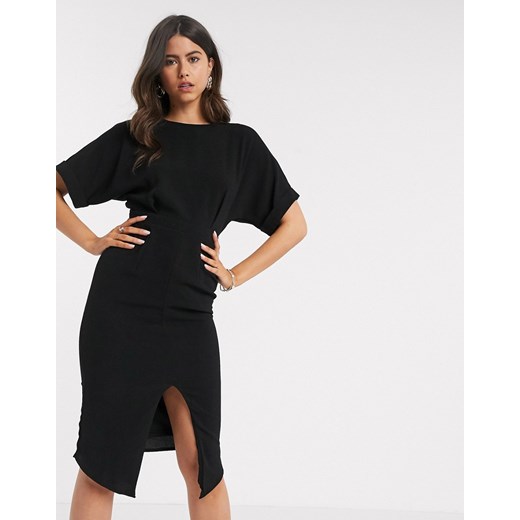 Sukienka Asos ołówkowa czarna casual 
